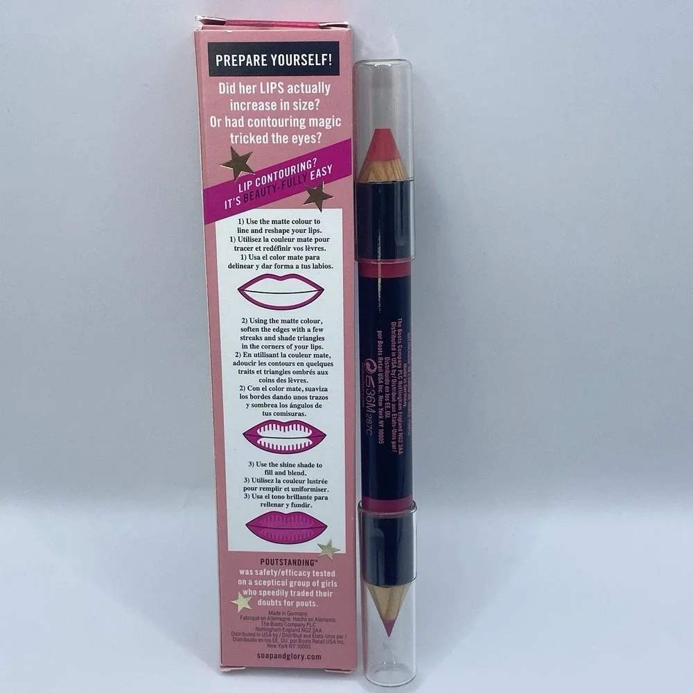 Soap & Glory Poutstanding Double Ended Lip  Contouring Crayon No Candy Do Pink